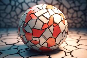 voronoi bloques pelota antecedentes generativo ai foto