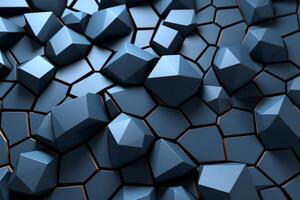 Voronoi Blocks Pattern Texture Background Generative AI photo