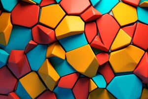 Voronoi Blocks Pattern Texture Background photo