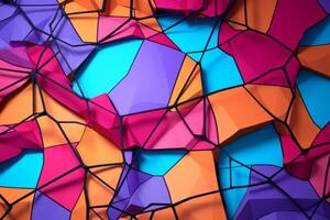 Voronoi Blocks Pattern Texture Background photo