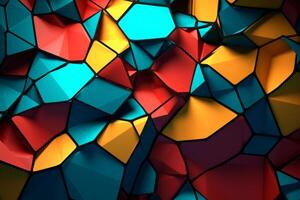 Voronoi Blocks Pattern Texture Background photo