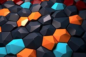 Voronoi Blocks Pattern Texture Background photo