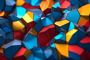 Voronoi Blocks Pattern Texture Background Generative AI photo