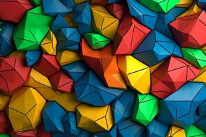 Voronoi Blocks Pattern Texture Background Generative AI photo