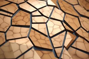 Voronoi Blocks Pattern Texture Background Generative AI photo