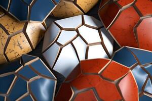 Voronoi Blocks Pattern Texture Background photo
