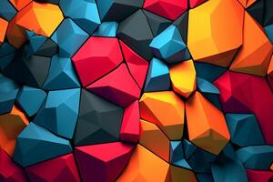 Voronoi Blocks Pattern Texture Background photo