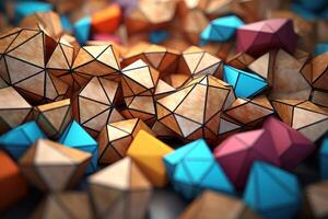 Voronoi Blocks Pattern Texture Background photo