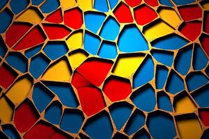 Voronoi Blocks Pattern Texture Background Generative AI photo