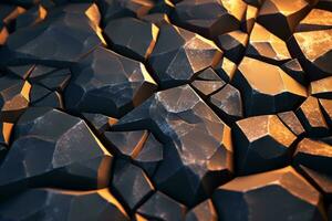 Voronoi Blocks Pattern Texture Background Generative AI photo