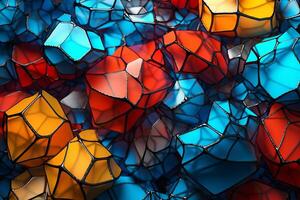Voronoi Blocks Pattern Texture Background photo
