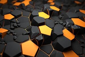 Voronoi Blocks Pattern Texture Background photo