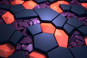 Voronoi Blocks Pattern Texture Background Generative AI photo