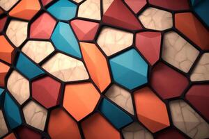 Voronoi Blocks Pattern Texture Background photo