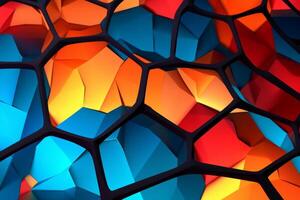 Voronoi Blocks Pattern Texture Background photo