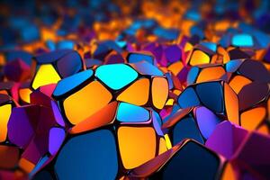 Voronoi Blocks Pattern Texture Background photo
