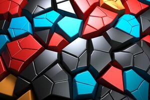 Voronoi Blocks Pattern Texture Background photo