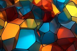 Voronoi Blocks Pattern Texture Background photo
