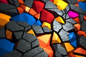 Voronoi Blocks Pattern Texture Background photo