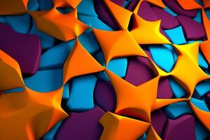 Voronoi Blocks Pattern Texture Background photo