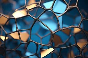 Voronoi Blocks Pattern Texture Background photo