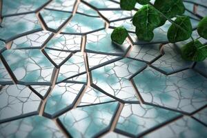 Voronoi Blocks Pattern Texture Background photo