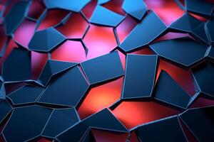 Voronoi Blocks Pattern Texture Background Generative AI photo