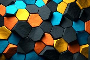 Voronoi Blocks Pattern Texture Background photo