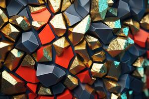 Voronoi Blocks Pattern Texture Background photo