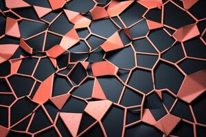 Voronoi Blocks Pattern Texture Background Generative AI photo