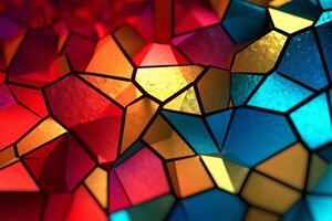 Voronoi Blocks Pattern Texture Background Generative AI photo