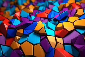 voronoi bloques modelo textura antecedentes generativo ai foto