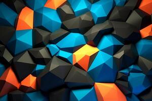 Voronoi Blocks Pattern Texture Background photo