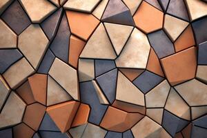 Voronoi Blocks Pattern Texture Background Generative AI photo