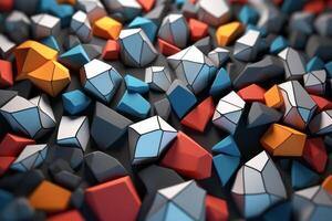 Voronoi Blocks Pattern Texture Background photo