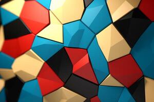 Voronoi Blocks Pattern Texture Background Generative AI photo