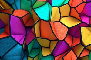 Voronoi Blocks Pattern Texture Background Generative AI photo