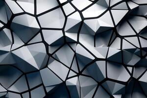 Voronoi Blocks Pattern Texture Background Generative AI photo