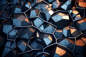 Voronoi Blocks Pattern Texture Background photo