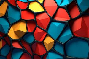 Voronoi Blocks Pattern Texture Background photo