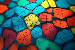 Voronoi Blocks Pattern Texture Background photo