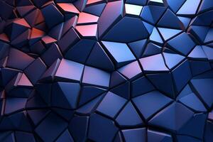 Voronoi Blocks Pattern Texture Background Generative AI photo