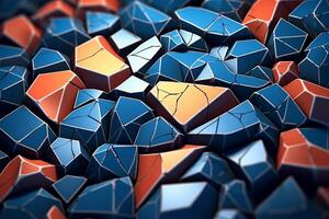 Voronoi Blocks Pattern Texture Background photo