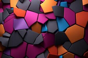 Voronoi Blocks Pattern Texture Background photo