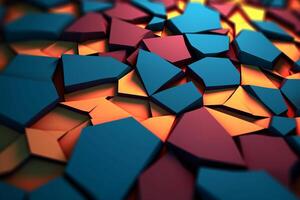 Voronoi Blocks Pattern Texture Background photo
