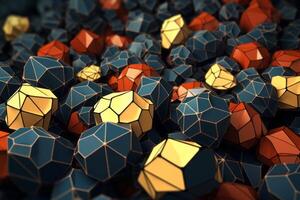 voronoi bloques modelo textura antecedentes generativo ai foto