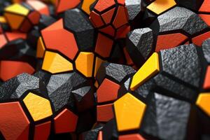 Voronoi Blocks Pattern Texture Background photo