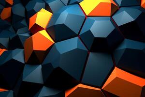 Voronoi Blocks Pattern Texture Background Generative AI photo