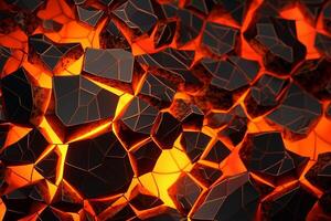 Voronoi Blocks Pattern Texture Background Generative AI photo