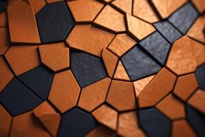 Voronoi Blocks Pattern Texture Background Generative AI photo